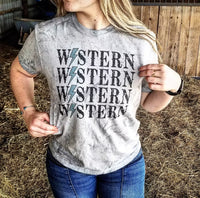 Graphic T-Shirt - Western Lightening Bolt Stack