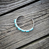 RTS - Weekender Turquoise Fashion Cuff - Rectangle Row