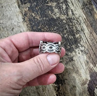 RTS - Weekender Silvertone Fashion Ring - Concho Style