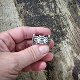 RTS - Weekender Silvertone Fashion Ring - Concho Style