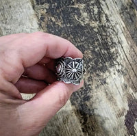 RTS - Weekender Silvertone Fashion Ring - Concho Style