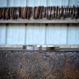 RTS - Silver Bangle - 3 Line Design