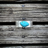 RTS - Weekender Turquoise Adjustable Fashion Bracelet - XL Stone with Design