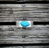 RTS - Weekender Turquoise Adjustable Fashion Bracelet - XL Stone with Design