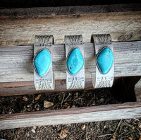 RTS - Weekender Turquoise Adjustable Fashion Bracelet - XL Stone with Design