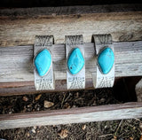 RTS - Weekender Turquoise Adjustable Fashion Bracelet - XL Stone with Design