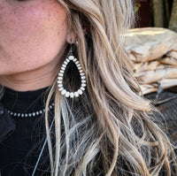 RTS - Weekender Pendant Earrings - White Buffalo Teardrop