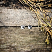 RTS - Genuine Cowhide Earrings - Round