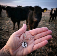 RTS - Black & White Leather LV Paperclip Necklace