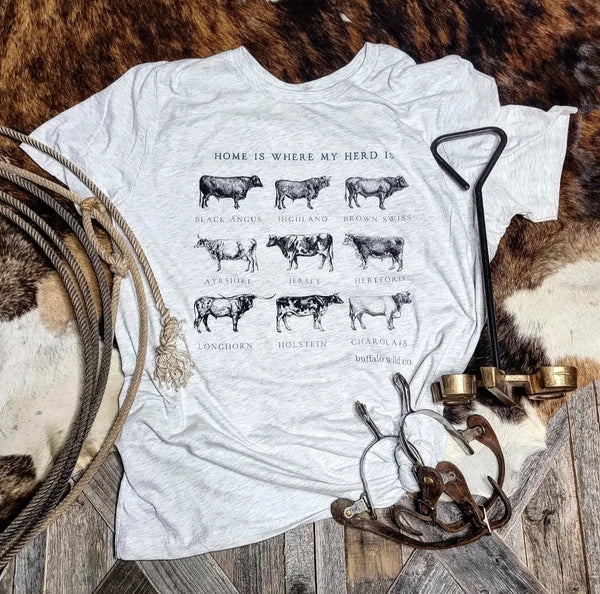 Graphic T-Shirt - Home Is Where My Herd Is